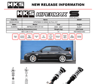 SUBARU IMPREZA WRX STI 05-07 SEDAN- HKS HIPERMAX S SERIES