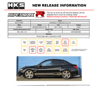 SUBARU IMPREZA WRX STI 11-14 SEDAN - HKS HIPERMAX R COILOVER