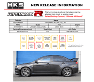 MITSUBISHI LANCER EVO 10 08-16 - HKS HIPERMAX R COILOVER