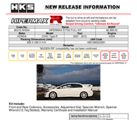 HONDA CIVIC TYPE-R(FD2) 07-10 - HKS HIPERMAX R COILOVER