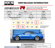 NISSAN SKYLINE GT-R(R34) 99-02 - HKS HIPERMAX R COILOVER