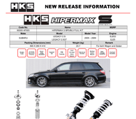 SUBARU LEGACY 05-09 - HKS HIPERMAX S SERIES